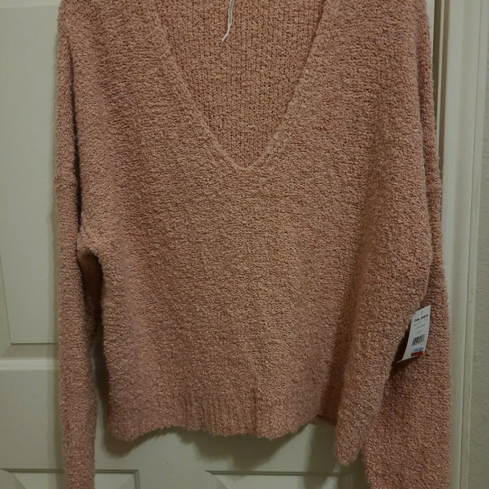 Free People V Neck Sweater nude peach - Picture 4 of 4